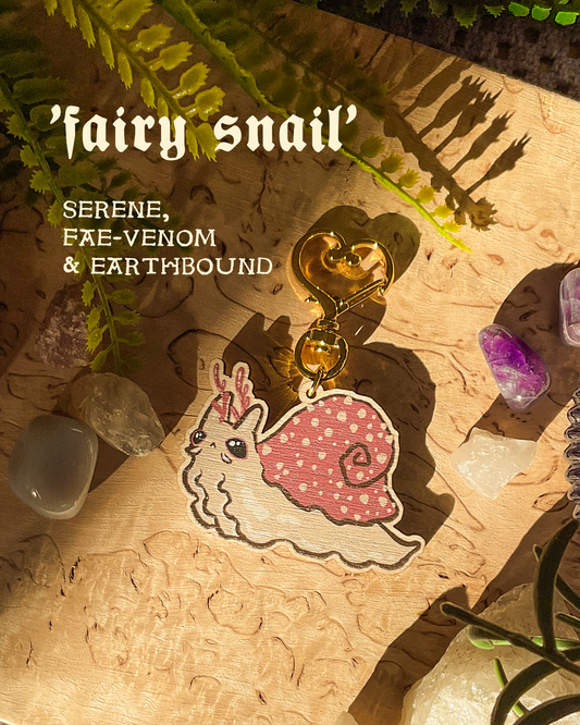 Fairy Snail ✧ Wooden Charm