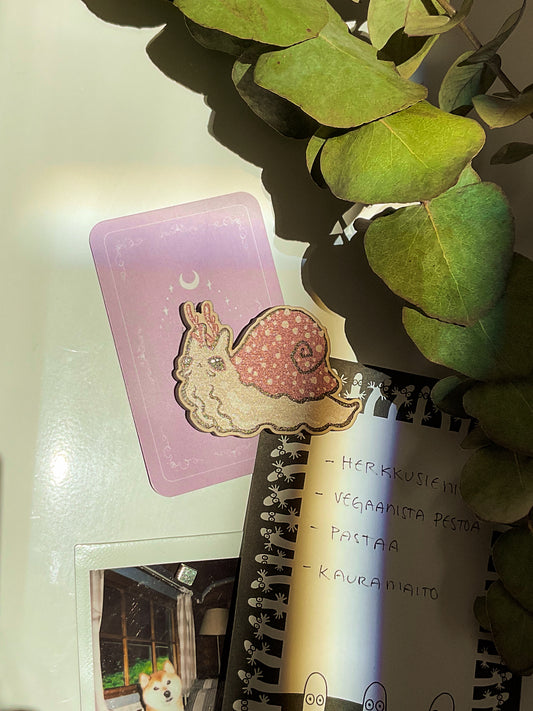 Fairy Snail ✧ Wooden Magnet