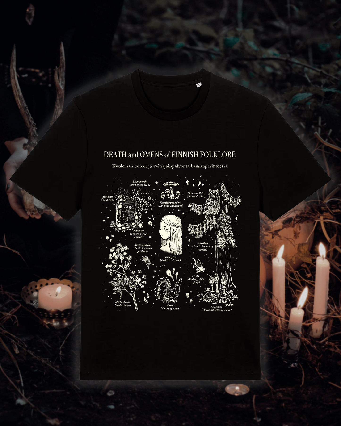 Death and Omens of Finnish Folklore ✧ T-shirt *PRE-ORDER*