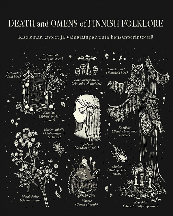 Death and Omens of Finnish Folklore ✧ T-shirt *PRE-ORDER*