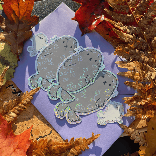Saimaa Ringed Seal + Cub ✧ Vinyl Stickers