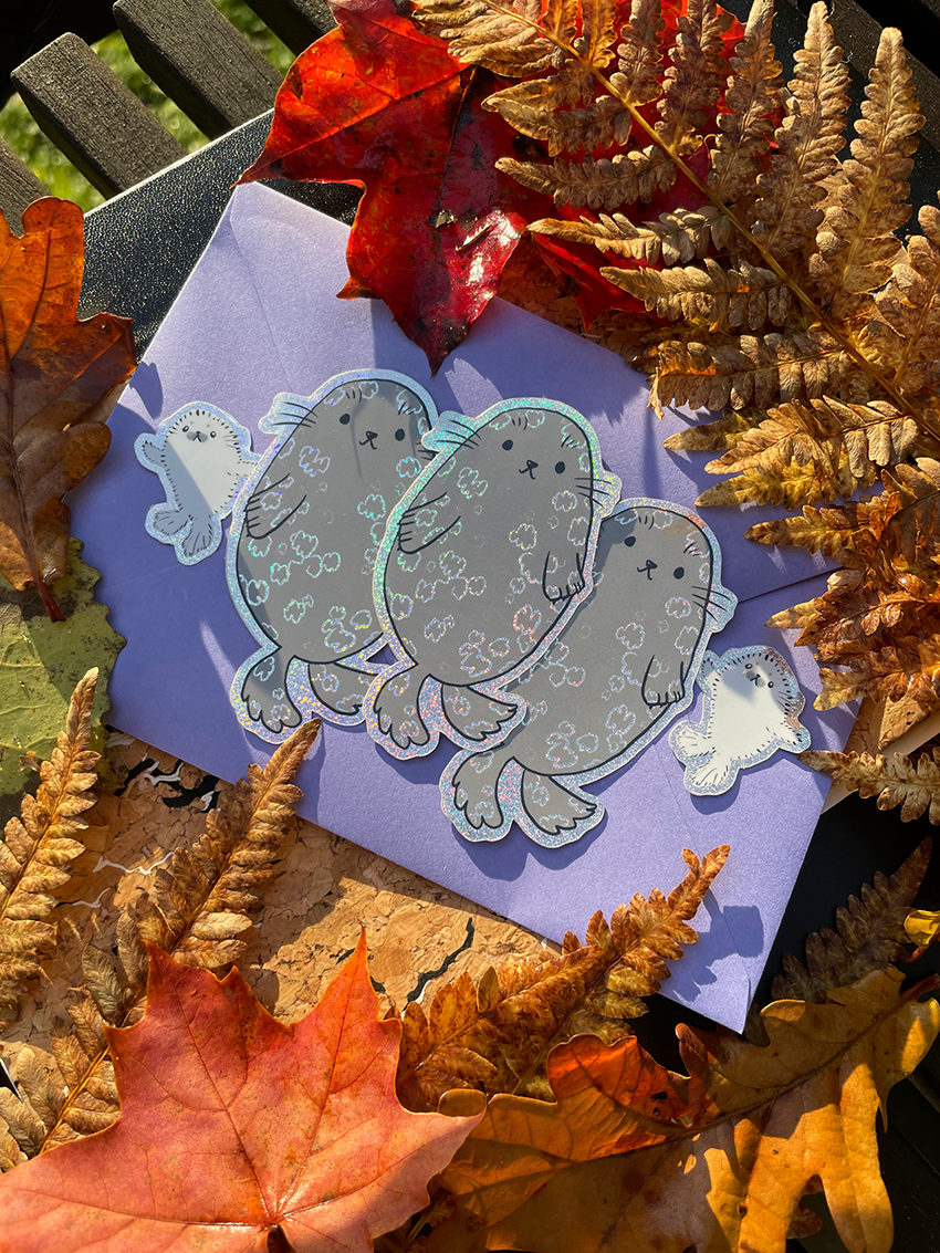 Saimaa Ringed Seal + Cub ✧ Vinyl Stickers