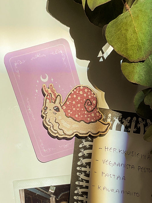Fairy Snail ✧ Wooden Magnet