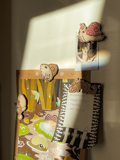 Fairy Snail ✧ Wooden Magnet