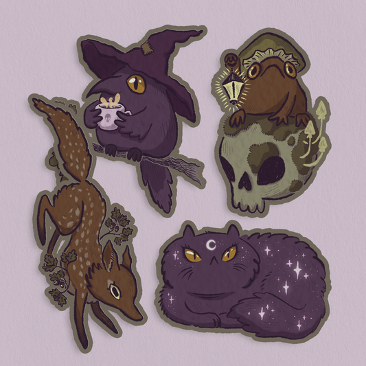 Witchy Critters ✧ Sticker Bundle