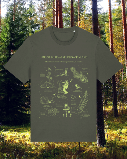 Forest Lore & Species of Finland ✧ T-shirt *PRE-ORDER*